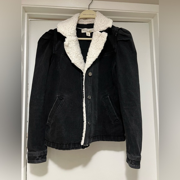 Women’s Sherpa black denim jacket - Picture 6 of 6